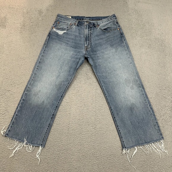 Levi's Other - Levis Jeans Mens 34x26 Blue Denim 551 Z Straight Fit Cropped Premium Big E Adult